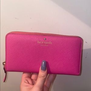 Bright Pink Kate Spade Clutch Wallet